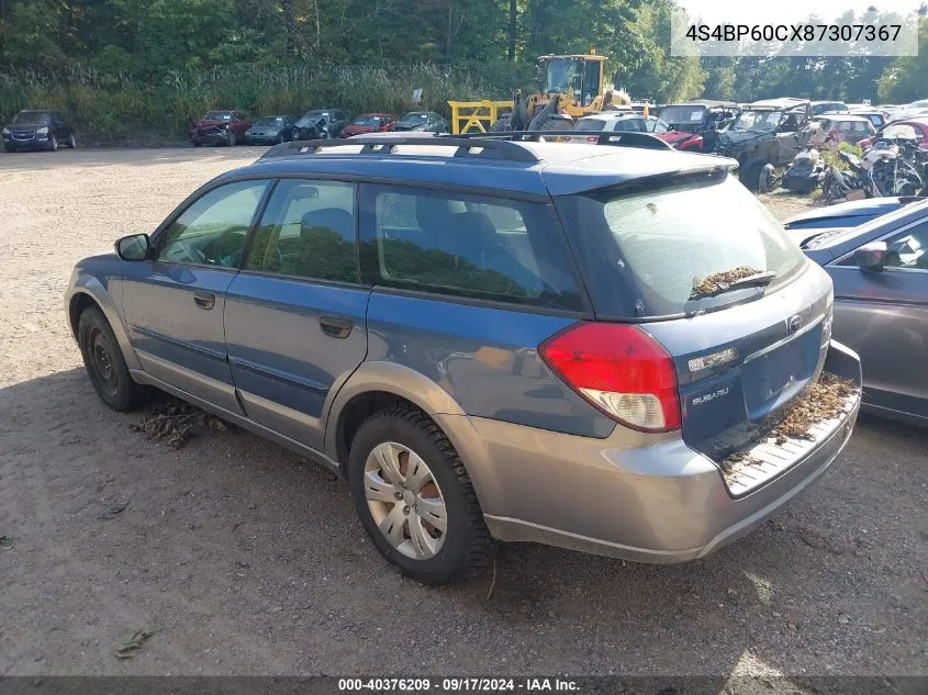 2008 Subaru Outback VIN: 4S4BP60CX87307367 Lot: 40376209