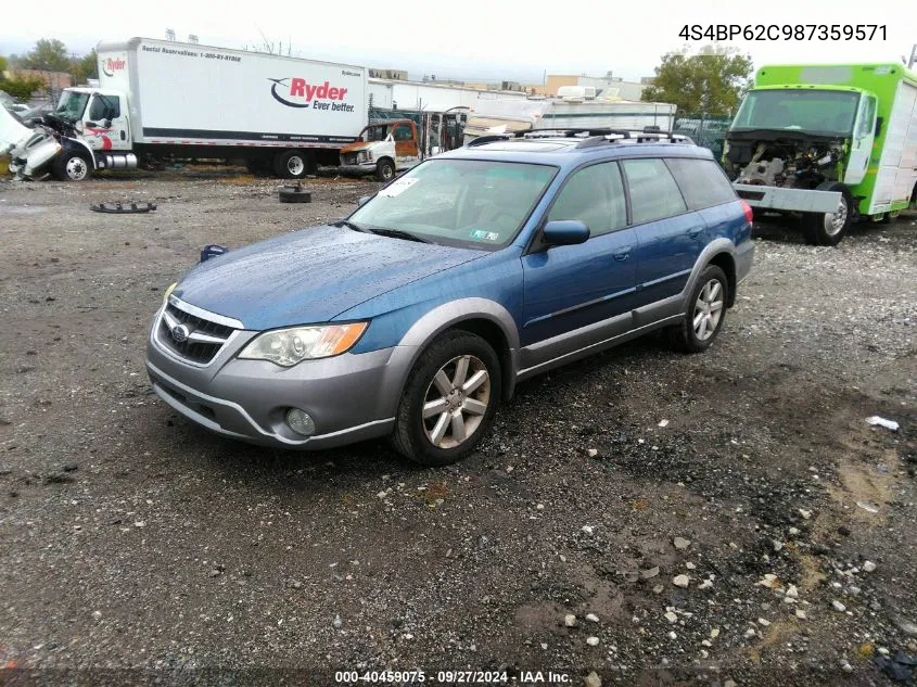 2008 Subaru Outback 2.5I Limited/2.5I Limited L.l. Bean Edition VIN: 4S4BP62C987359571 Lot: 40459075