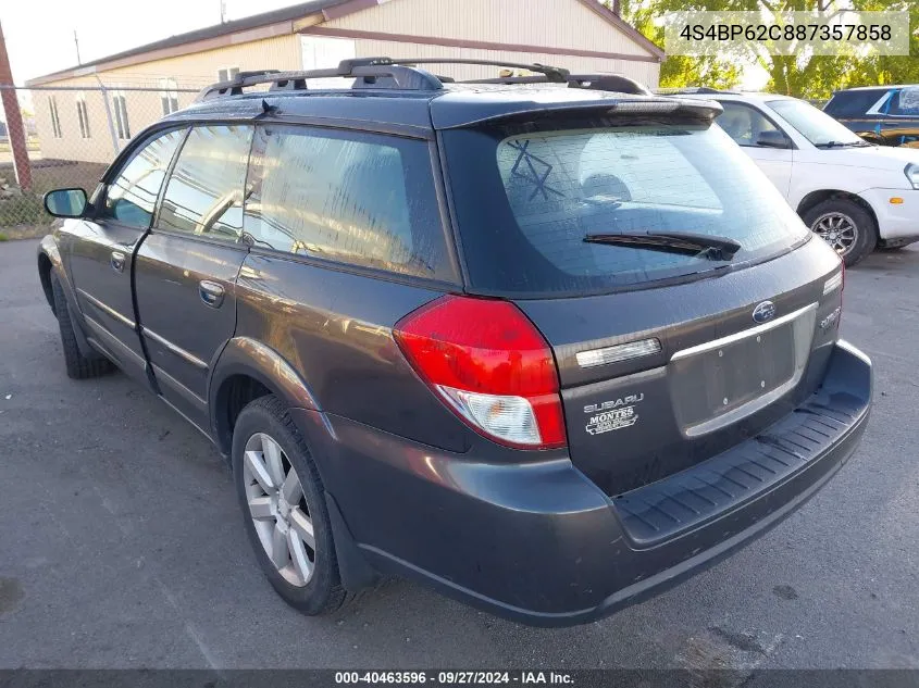 2008 Subaru Outback 2.5I Limited/2.5I Limited L.l. Bean Edition VIN: 4S4BP62C887357858 Lot: 40463596