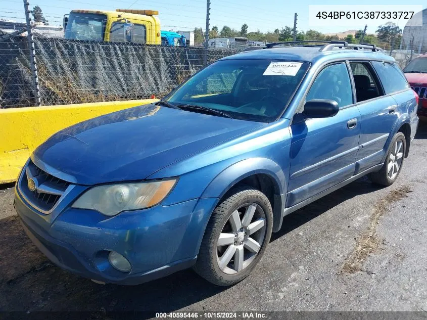 2008 Subaru Outback 2.5I/2.5I L.l. Bean Edition VIN: 4S4BP61C387333727 Lot: 40595446