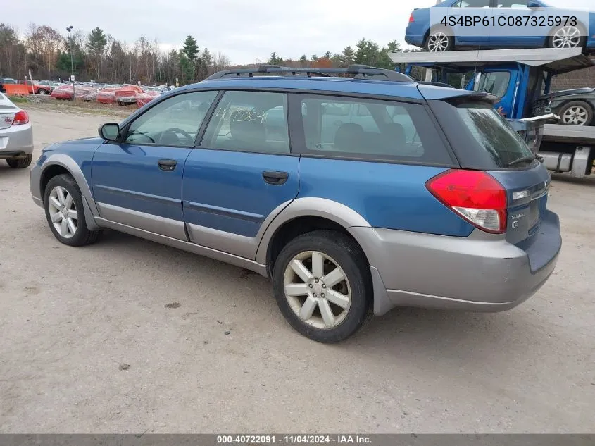 4S4BP61C087325973 2008 Subaru Outback 2.5I/2.5I L.l. Bean Edition