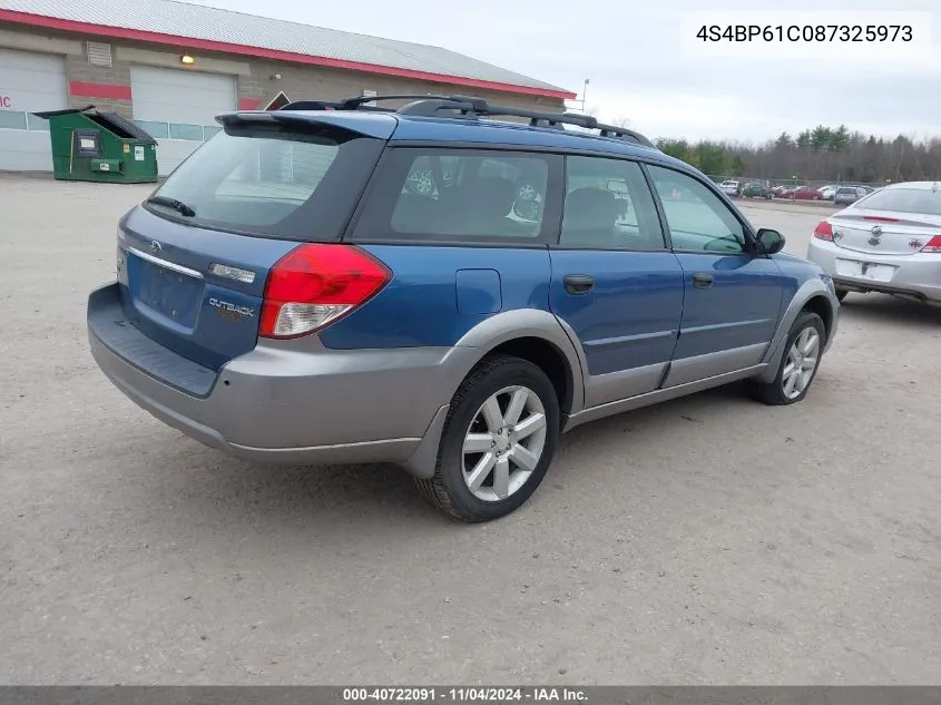 4S4BP61C087325973 2008 Subaru Outback 2.5I/2.5I L.l. Bean Edition