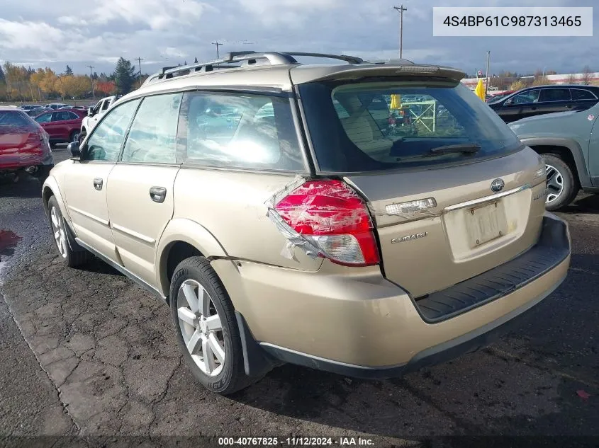 2008 Subaru Outback 2.5I/2.5I L.l. Bean Edition VIN: 4S4BP61C987313465 Lot: 40767825