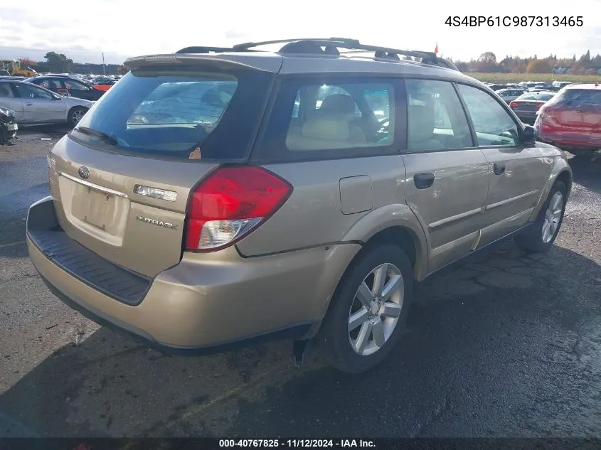 2008 Subaru Outback 2.5I/2.5I L.l. Bean Edition VIN: 4S4BP61C987313465 Lot: 40767825