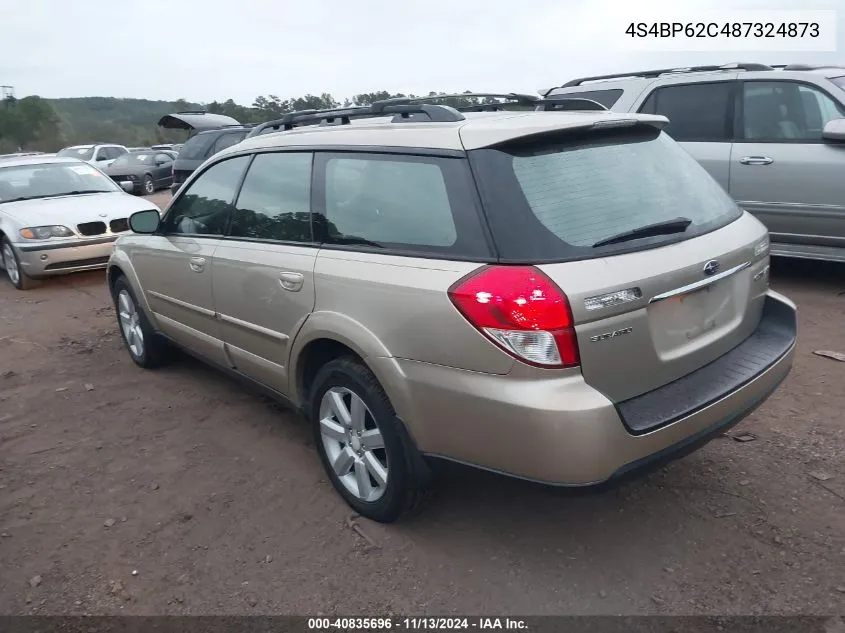 2008 Subaru Outback 2.5I Limited/2.5I Limited L.l. Bean Edition VIN: 4S4BP62C487324873 Lot: 40835696