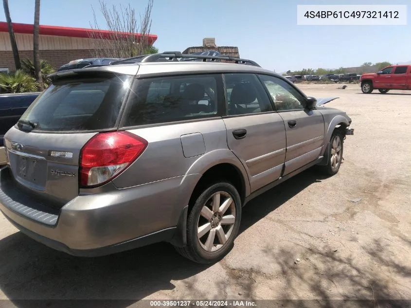 4S4BP61C497321412 2009 Subaru Outback 2.5I