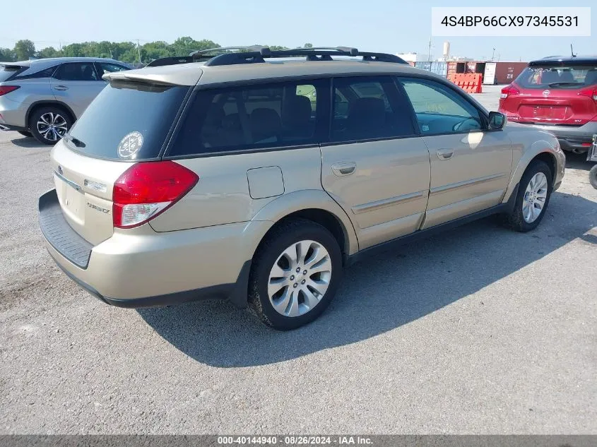 2009 Subaru Outback 2.5I Limited VIN: 4S4BP66CX97345531 Lot: 40144940