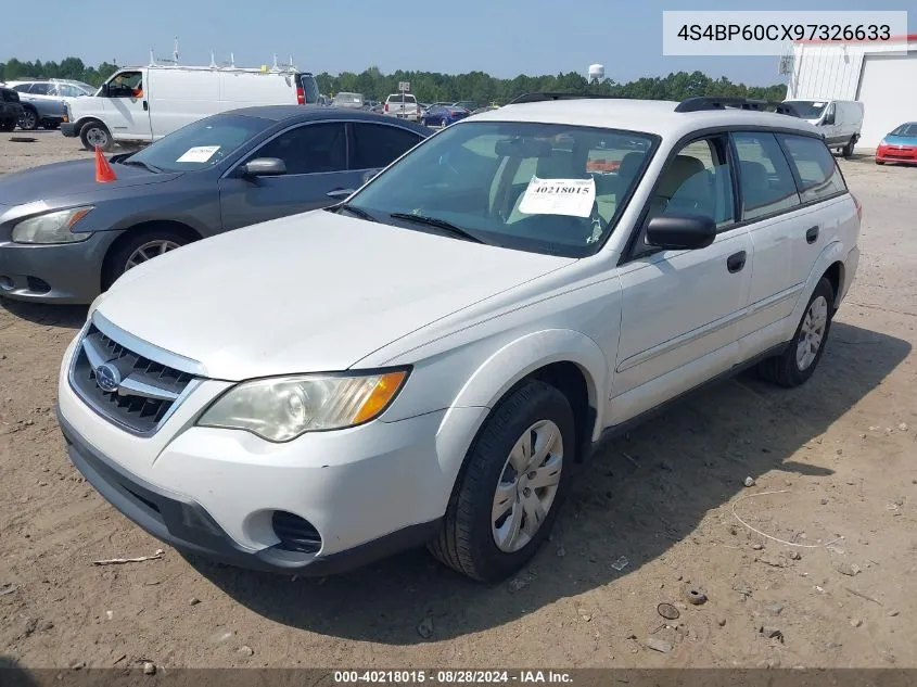 2009 Subaru Outback 2.5I VIN: 4S4BP60CX97326633 Lot: 40218015