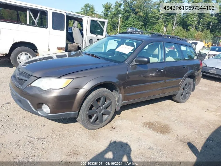 2009 Subaru Outback 2.5I VIN: 4S4BP61C597344102 Lot: 40336107