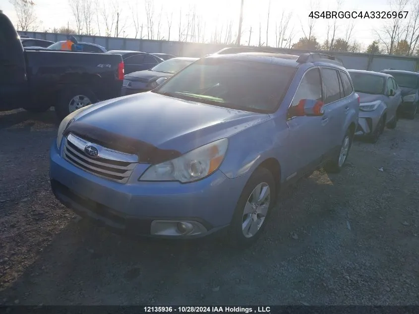 2010 Subaru Outback VIN: 4S4BRGGC4A3326967 Lot: 12135936