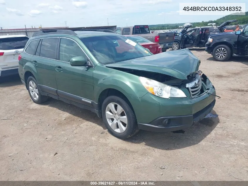 2010 Subaru Outback 2.5I Limited VIN: 4S4BRCKC0A3348352 Lot: 39621627