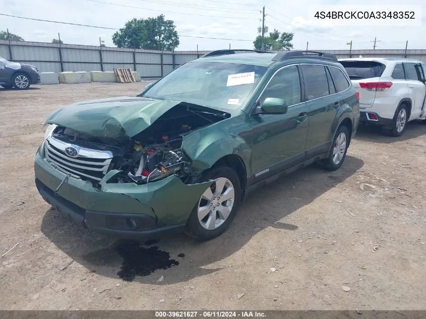 2010 Subaru Outback 2.5I Limited VIN: 4S4BRCKC0A3348352 Lot: 39621627