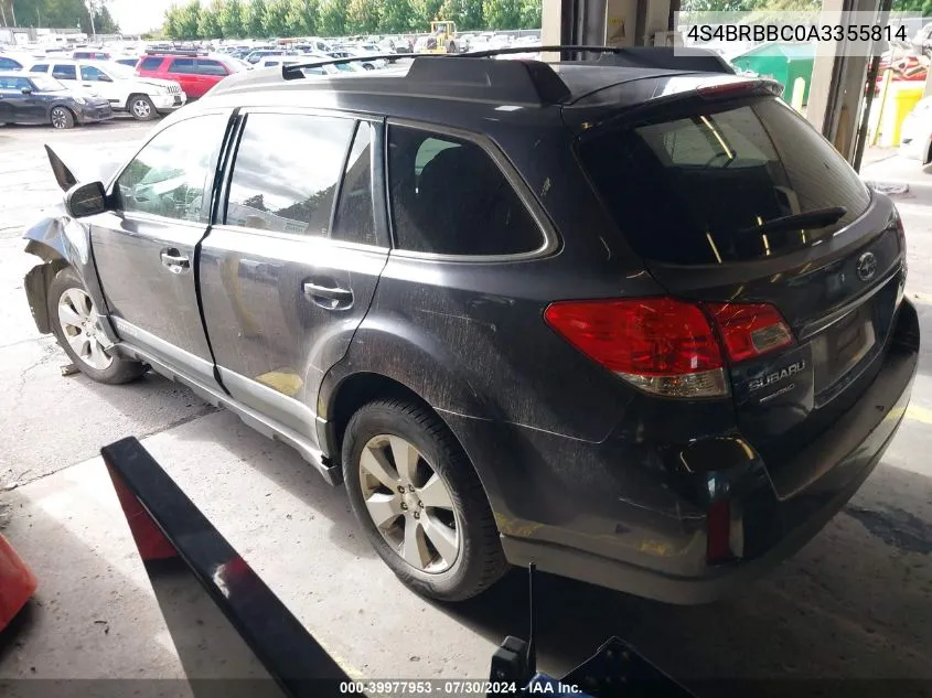 4S4BRBBC0A3355814 2010 Subaru Outback 2.5I Premium