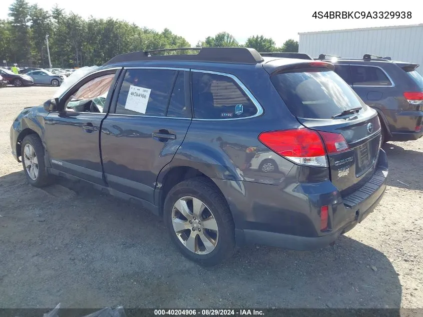 4S4BRBKC9A3329938 2010 Subaru Outback 2.5I Limited