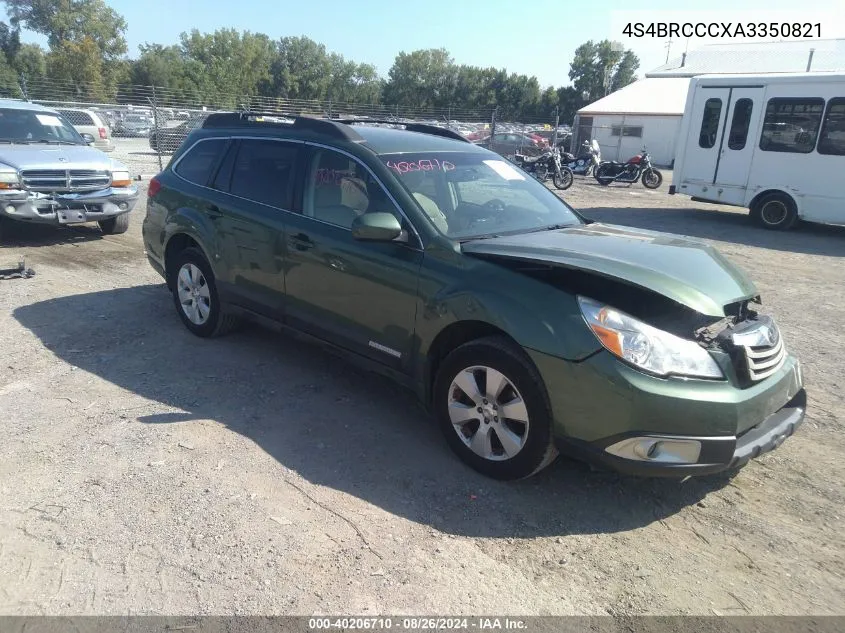 2010 Subaru Outback 2.5I Premium VIN: 4S4BRCCCXA3350821 Lot: 40206710