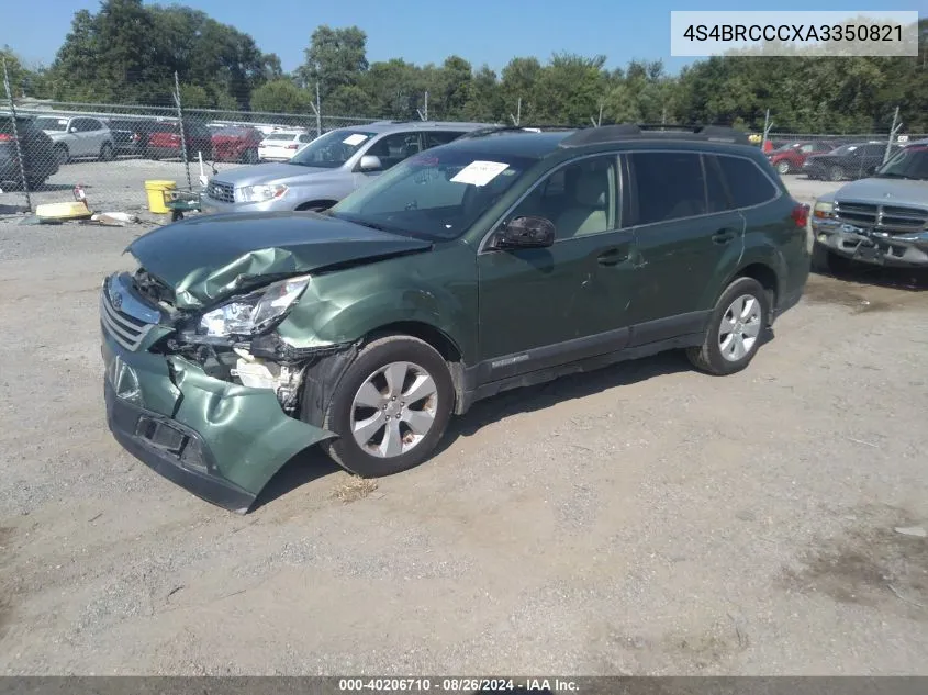 2010 Subaru Outback 2.5I Premium VIN: 4S4BRCCCXA3350821 Lot: 40206710