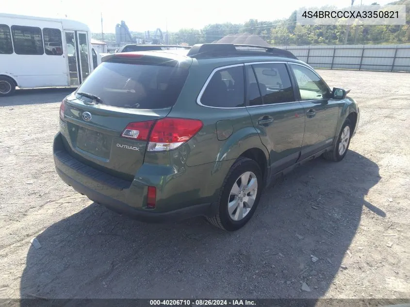 2010 Subaru Outback 2.5I Premium VIN: 4S4BRCCCXA3350821 Lot: 40206710