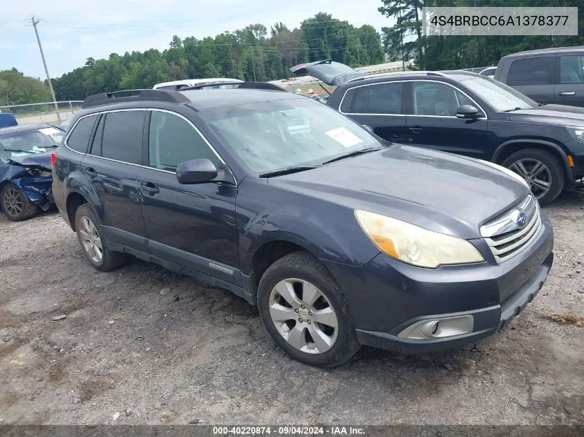 2010 Subaru Outback 2.5I Premium VIN: 4S4BRBCC6A1378377 Lot: 40220874