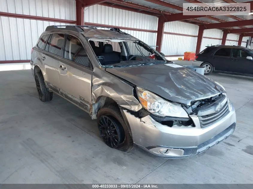 2010 Subaru Outback 2.5I VIN: 4S4BRCAC6A3322825 Lot: 40233033