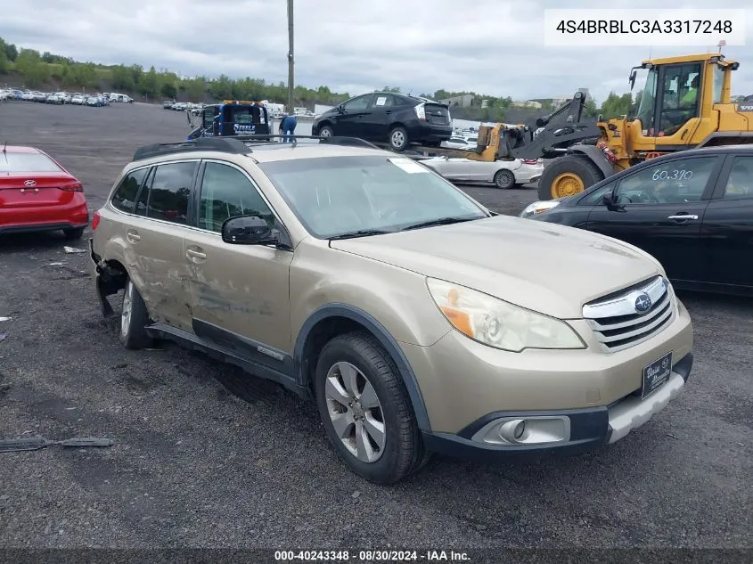 4S4BRBLC3A3317248 2010 Subaru Outback 2.5I Limited