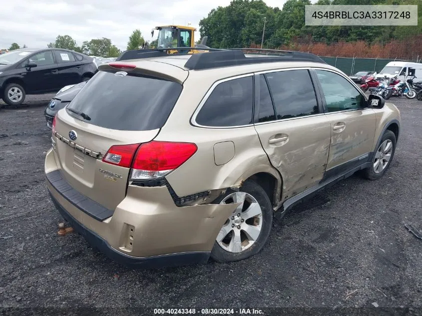 2010 Subaru Outback 2.5I Limited VIN: 4S4BRBLC3A3317248 Lot: 40243348