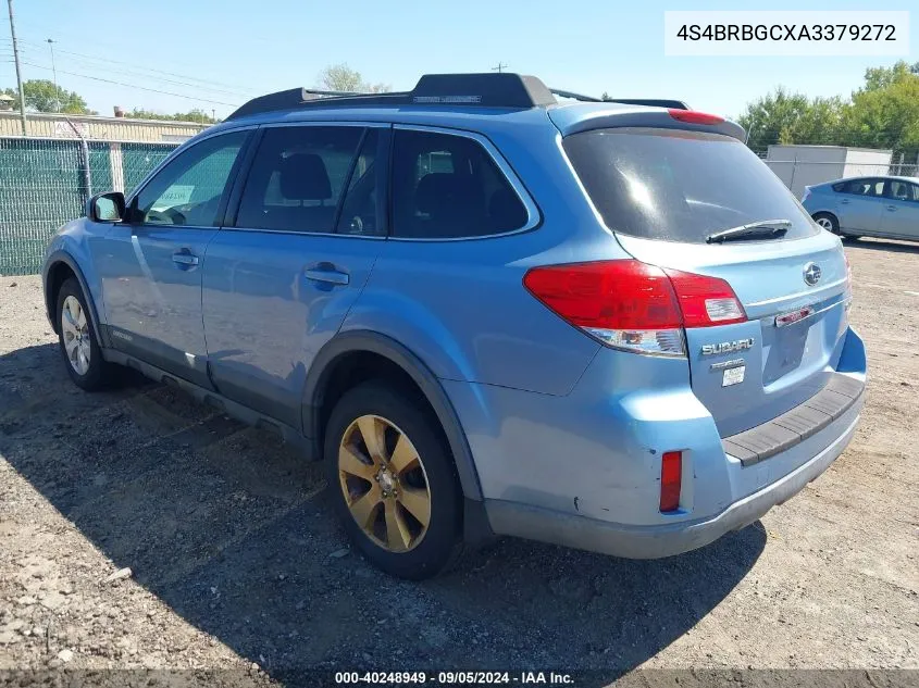 2010 Subaru Outback 2.5I Premium VIN: 4S4BRBGCXA3379272 Lot: 40248949