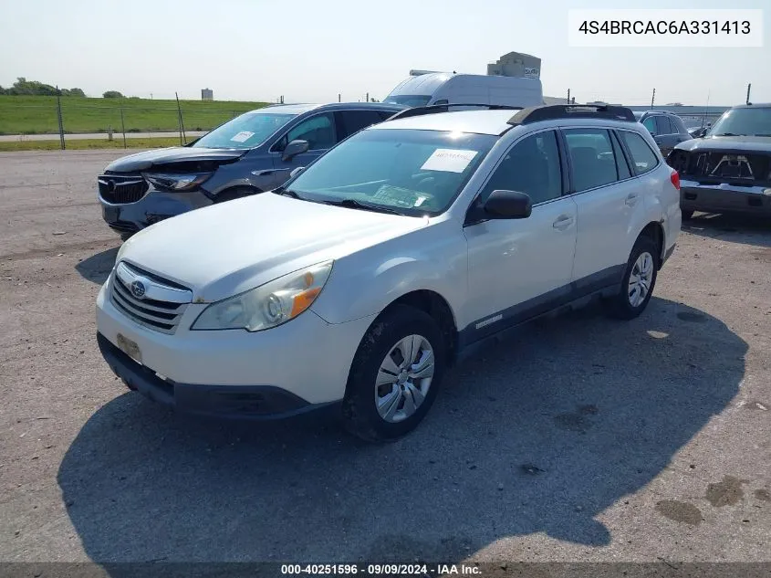 2010 Subaru Outback 2.5I VIN: 4S4BRCAC6A331413 Lot: 40251596