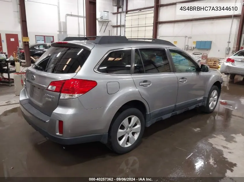 4S4BRBHC7A3344610 2010 Subaru Outback 2.5I Premium