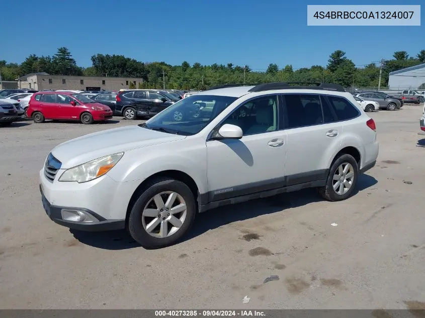 2010 Subaru Outback 2.5I Premium VIN: 4S4BRBCC0A1324007 Lot: 40273285