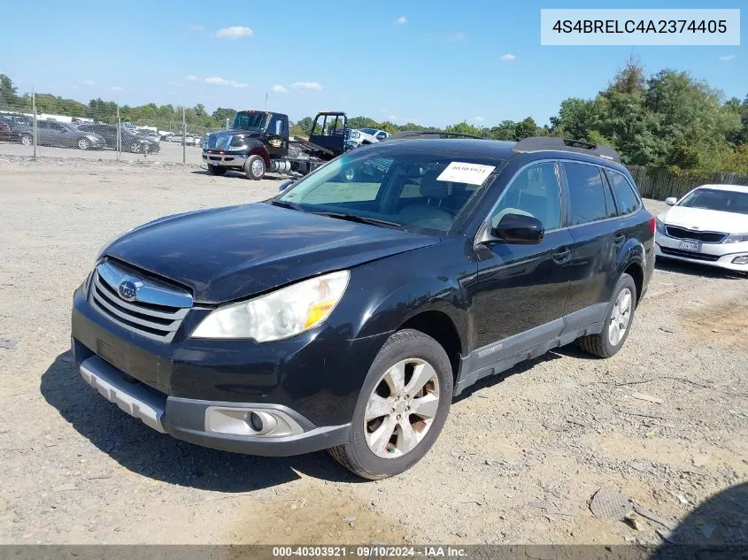 2010 Subaru Outback 3.6R Limited VIN: 4S4BRELC4A2374405 Lot: 40303921