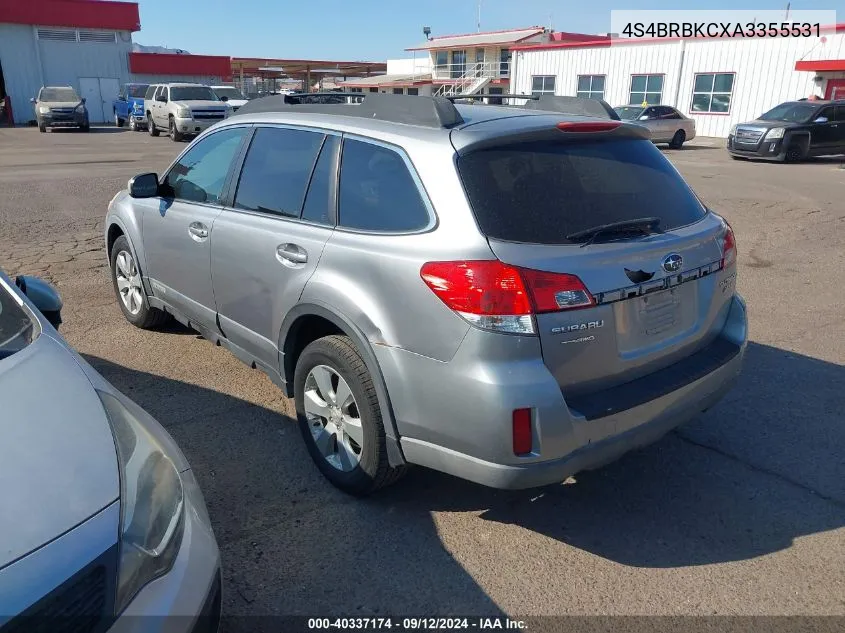 2010 Subaru Outback 2.5I Limited VIN: 4S4BRBKCXA3355531 Lot: 40337174