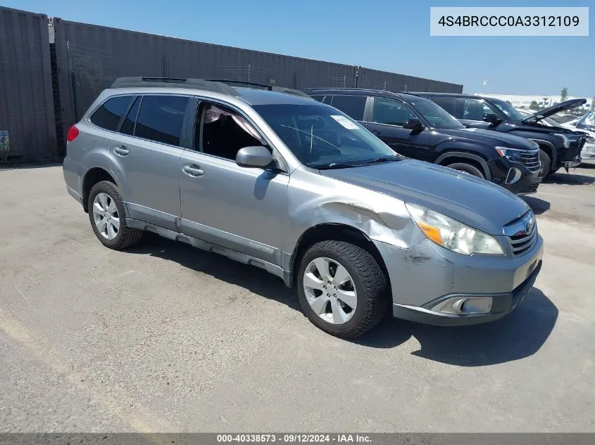 2010 Subaru Outback 2.5I Premium VIN: 4S4BRCCC0A3312109 Lot: 40338573