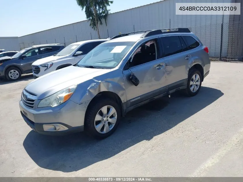 2010 Subaru Outback 2.5I Premium VIN: 4S4BRCCC0A3312109 Lot: 40338573