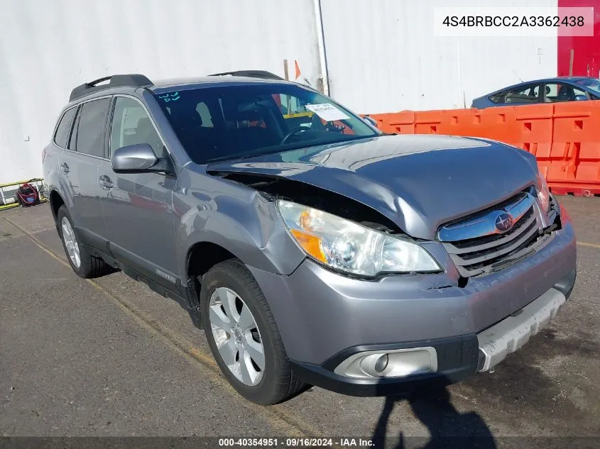 2010 Subaru Outback 2.5I Premium VIN: 4S4BRBCC2A3362438 Lot: 40354951