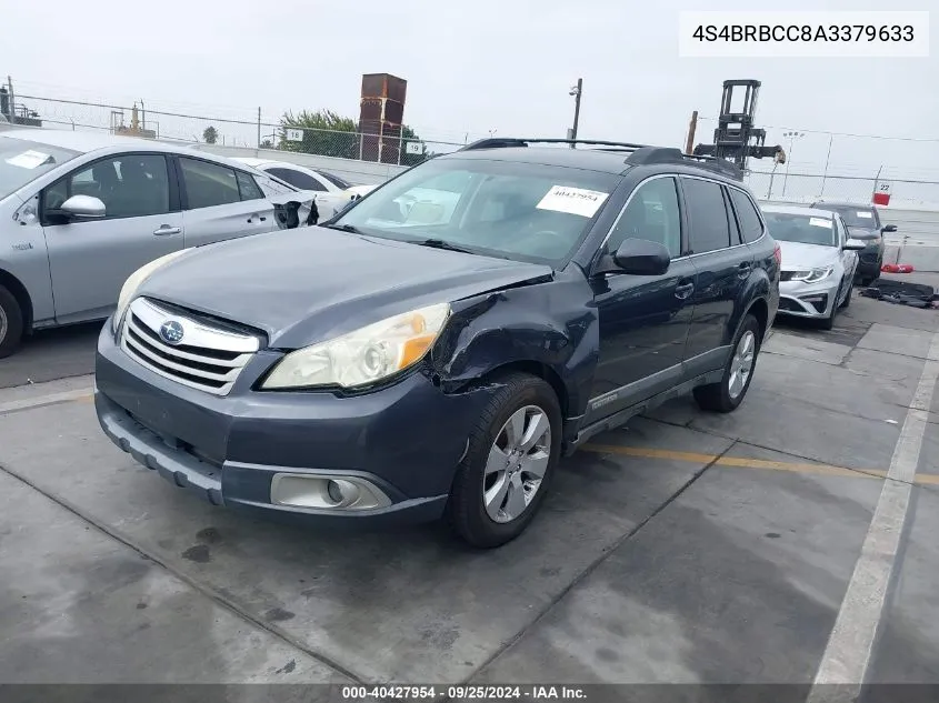 2010 Subaru Outback 2.5I Premium VIN: 4S4BRBCC8A3379633 Lot: 40427954