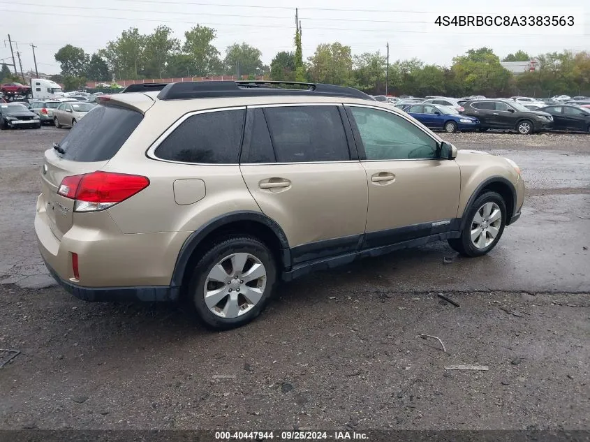 4S4BRBGC8A3383563 2010 Subaru Outback 2.5I Premium