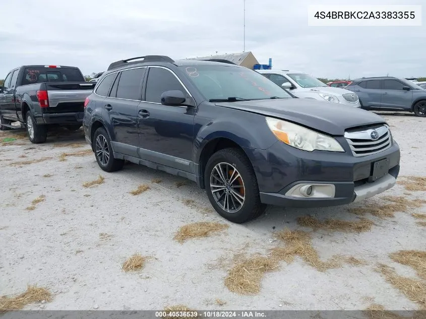 2010 Subaru Outback 2.5I Limited VIN: 4S4BRBKC2A3383355 Lot: 40536539