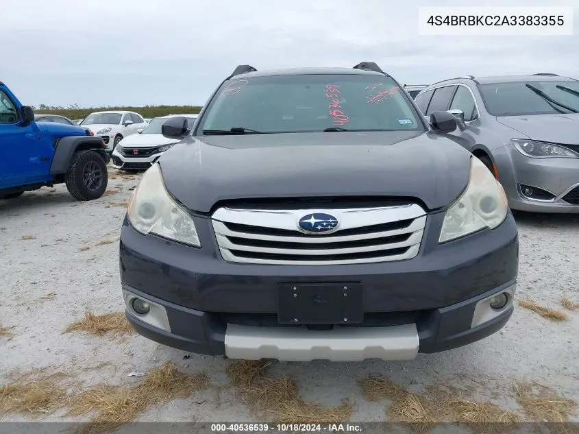 2010 Subaru Outback 2.5I Limited VIN: 4S4BRBKC2A3383355 Lot: 40536539