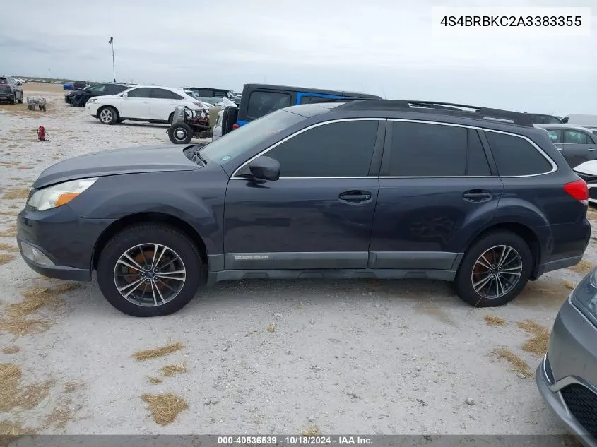 2010 Subaru Outback 2.5I Limited VIN: 4S4BRBKC2A3383355 Lot: 40536539