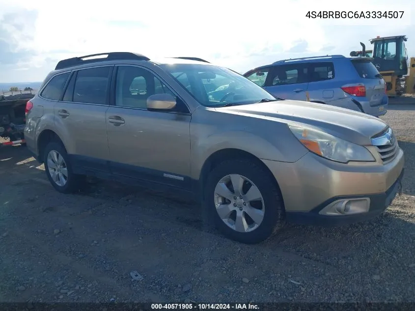 2010 Subaru Outback 2.5I Premium VIN: 4S4BRBGC6A3334507 Lot: 40571905