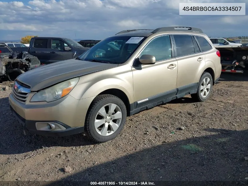 2010 Subaru Outback 2.5I Premium VIN: 4S4BRBGC6A3334507 Lot: 40571905