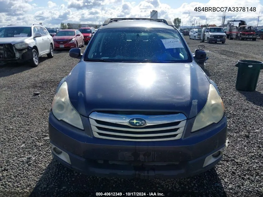 2010 Subaru Outback 2.5I Premium VIN: 4S4BRBCC7A3378148 Lot: 40612349