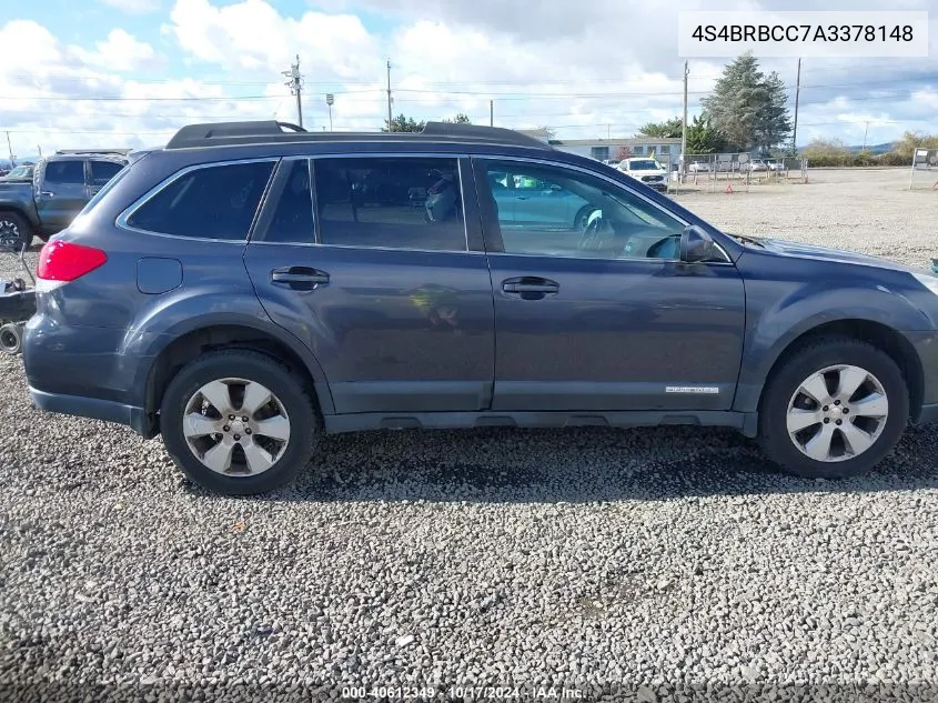 2010 Subaru Outback 2.5I Premium VIN: 4S4BRBCC7A3378148 Lot: 40612349