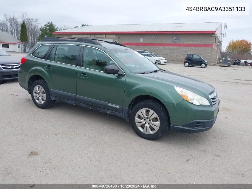 2010 Subaru Outback 2.5I VIN: 4S4BRBAC9A3351133 Lot: 40726490