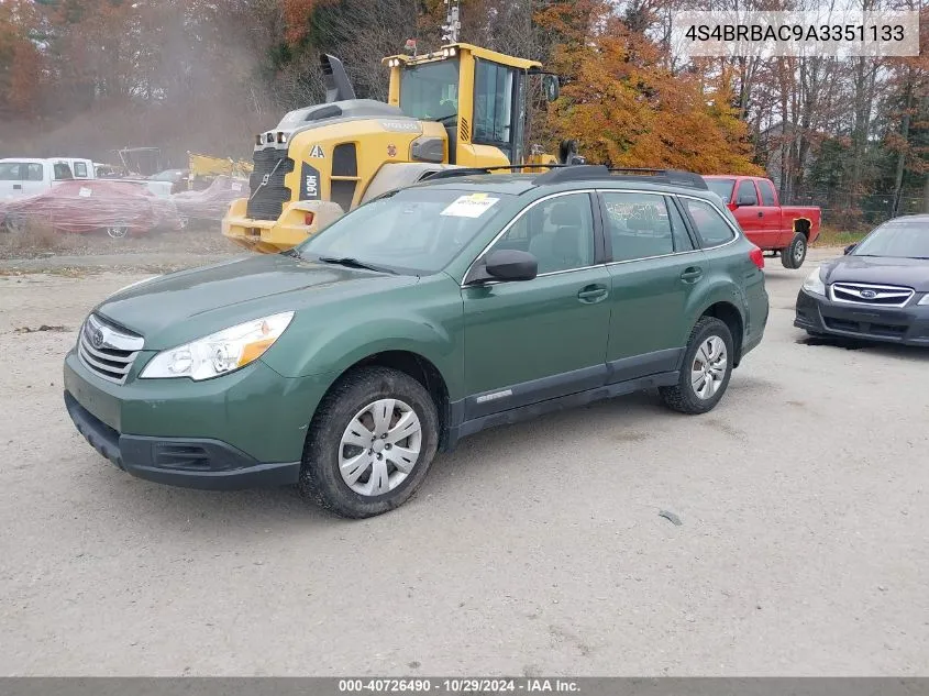 2010 Subaru Outback 2.5I VIN: 4S4BRBAC9A3351133 Lot: 40726490