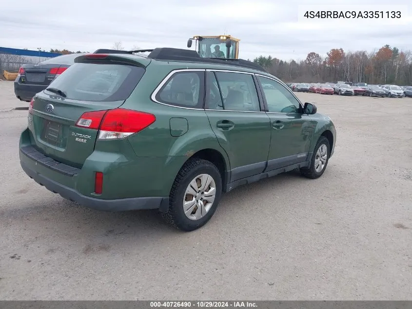 2010 Subaru Outback 2.5I VIN: 4S4BRBAC9A3351133 Lot: 40726490