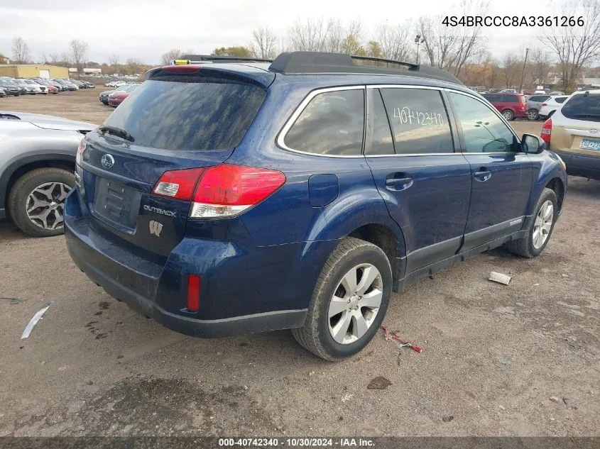 2010 Subaru Outback 2.5I Premium VIN: 4S4BRCCC8A3361266 Lot: 40742340