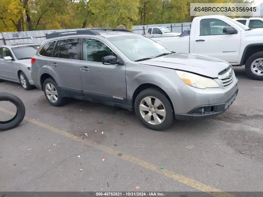 2010 Subaru Outback 2.5I Premium VIN: 4S4BRCCC3A3356945 Lot: 40752821