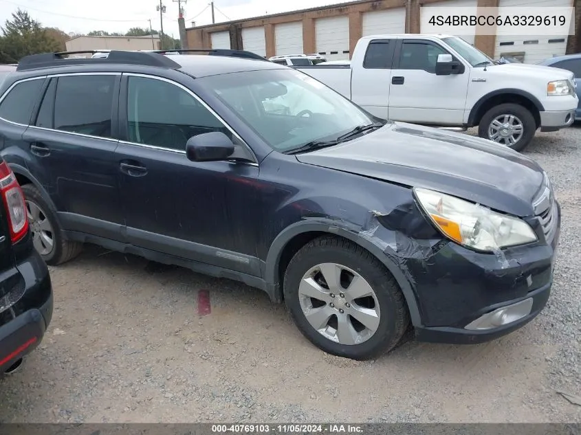 2010 Subaru Outback 2.5I Premium VIN: 4S4BRBCC6A3329619 Lot: 40769103