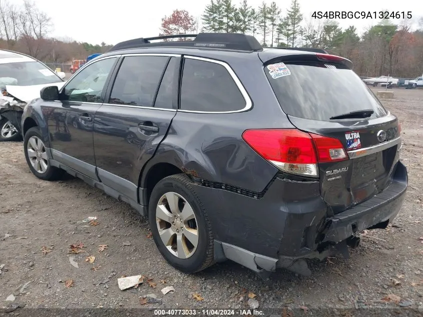 2010 Subaru Outback 2.5I Premium VIN: 4S4BRBGC9A1324615 Lot: 40773033